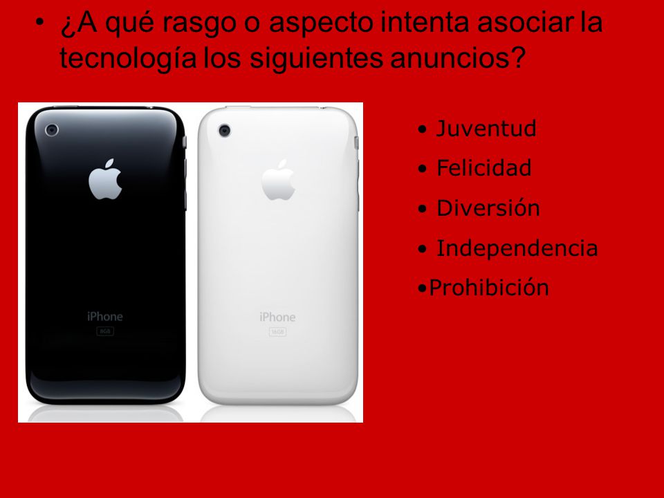 ¿A qué rasgo o aspecto intenta asociar la tecnología los siguientes anuncios