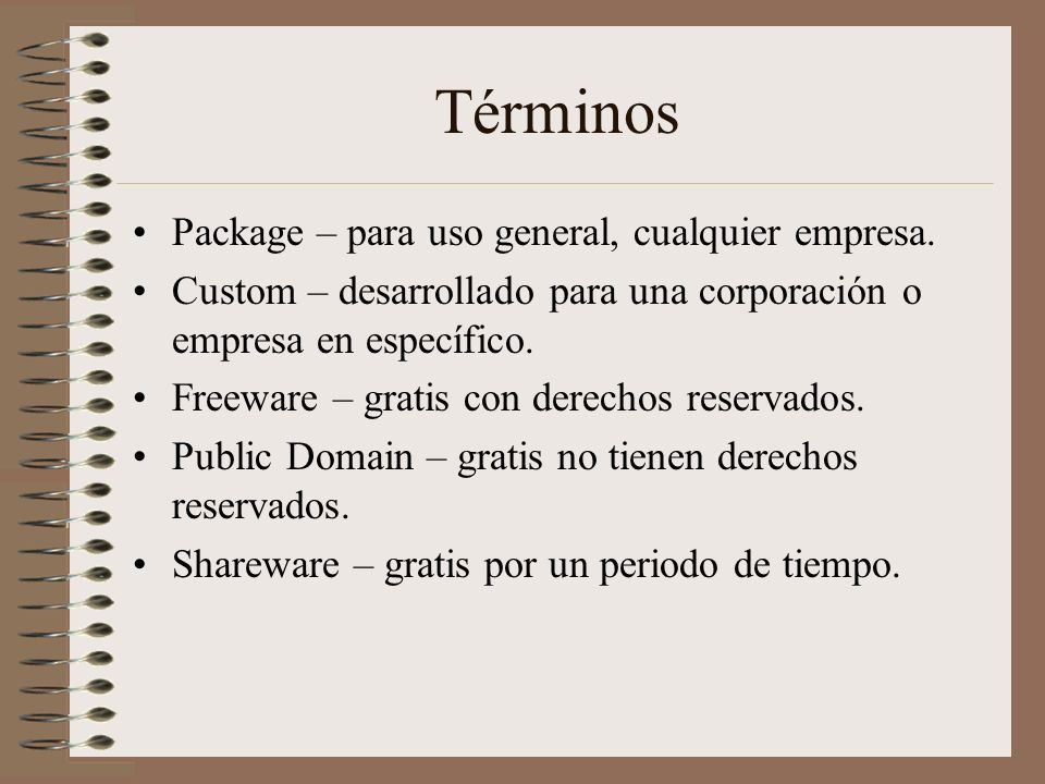 Términos Package – para uso general, cualquier empresa.