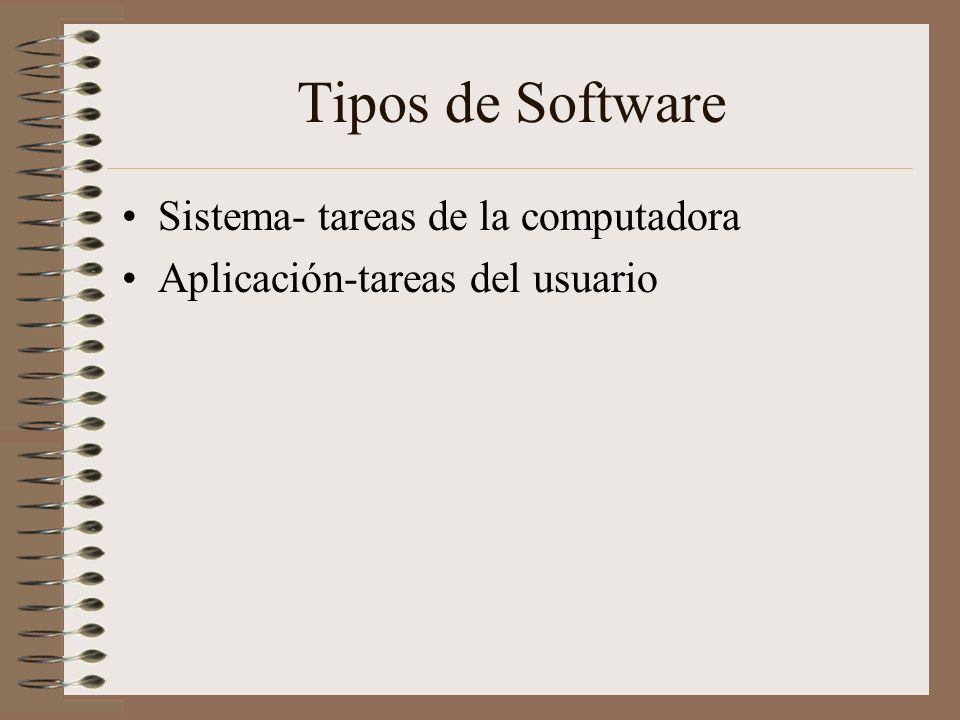 Tipos de Software Sistema- tareas de la computadora
