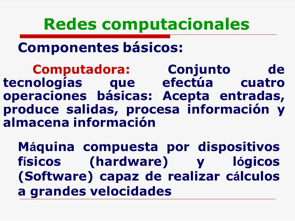 Redes computacionales