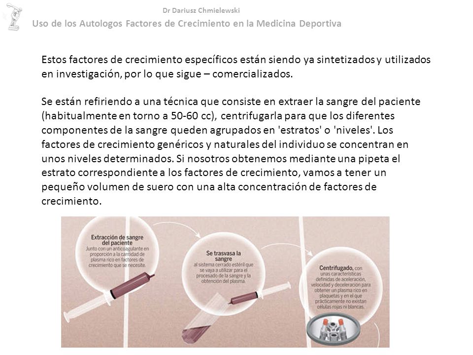 Uso de los Autologos Factores de Crecimiento en la Medicina Deportiva