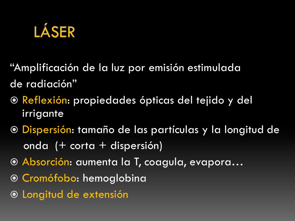 LÁSER Amplificación de la luz por emisión estimulada de radiación