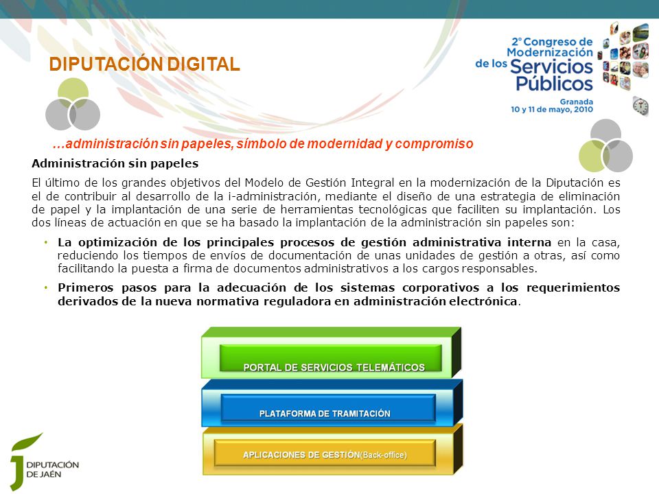 DIPUTACIÓN DIGITAL …administración sin papeles, símbolo de modernidad y compromiso. Administración sin papeles.