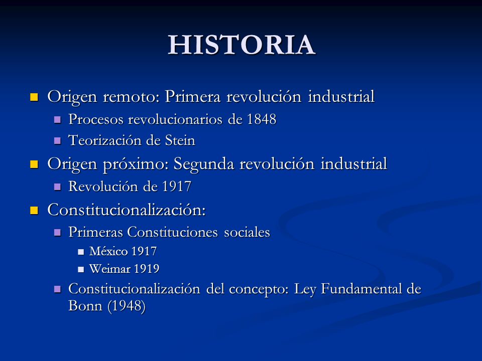 HISTORIA Origen remoto: Primera revolución industrial