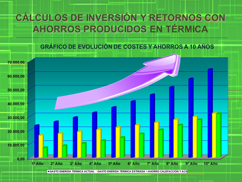 CÁLCULOS DE INVERSIÓN Y RETORNOS CON AHORROS PRODUCIDOS EN TÉRMICA