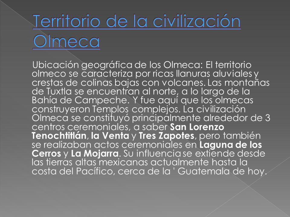Territorio de la civilización Olmeca