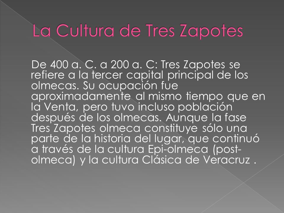 La Cultura de Tres Zapotes