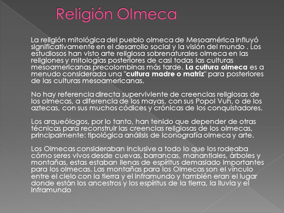 Religión Olmeca