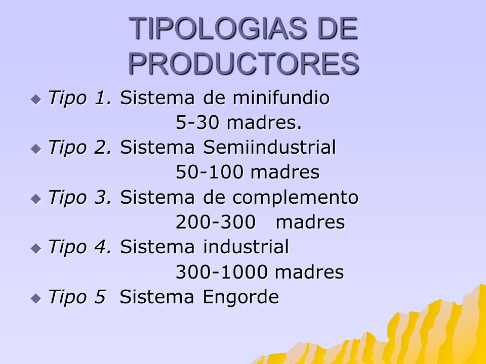 TIPOLOGIAS DE PRODUCTORES