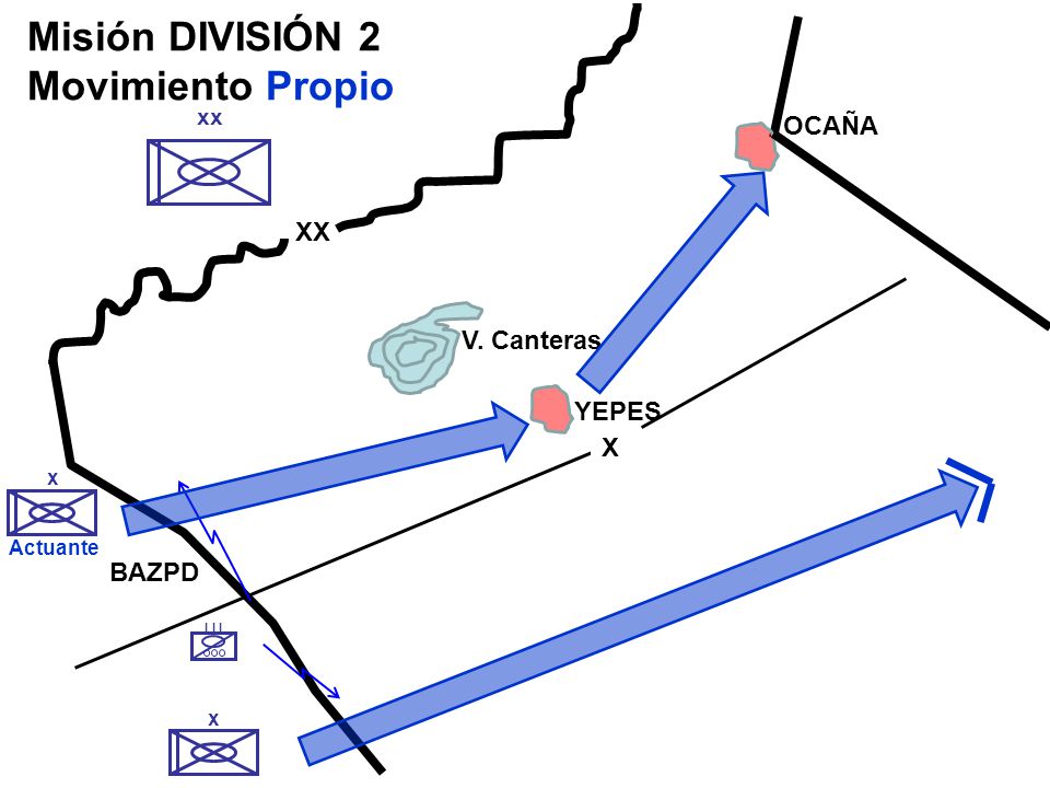 Misión DIVISIÓN 2 Movimiento Propio OCAÑA XX V. Canteras YEPES X BAZPD