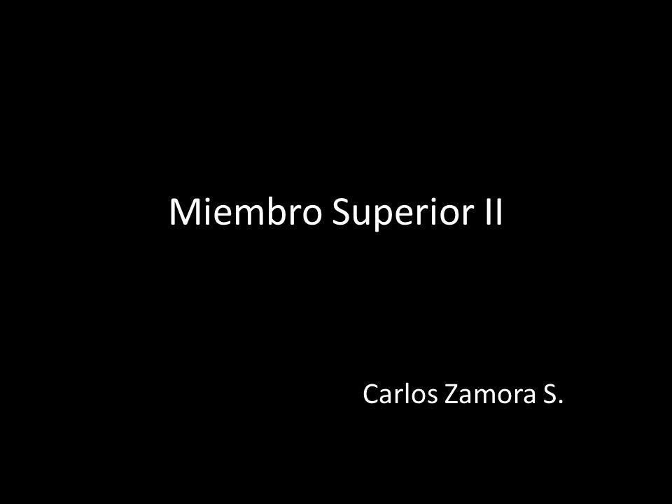 Miembro Superior II Carlos Zamora S.