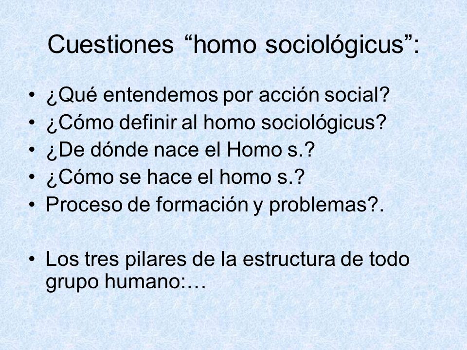 Cuestiones homo sociológicus :