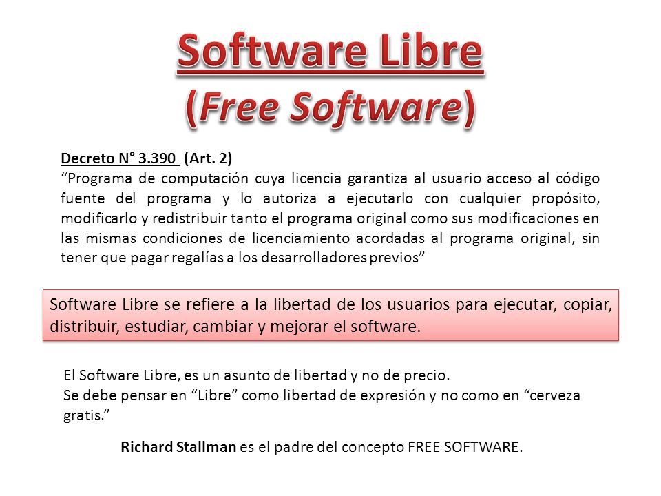 Software Libre (Free Software)