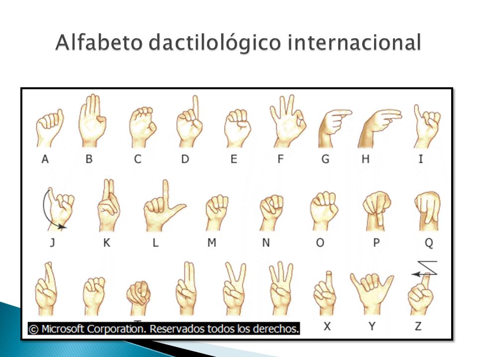 Alfabeto dactilológico internacional