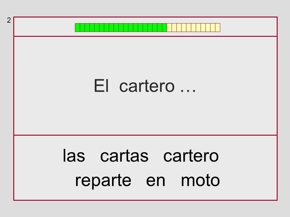 2 El cartero … las cartas cartero reparte en moto
