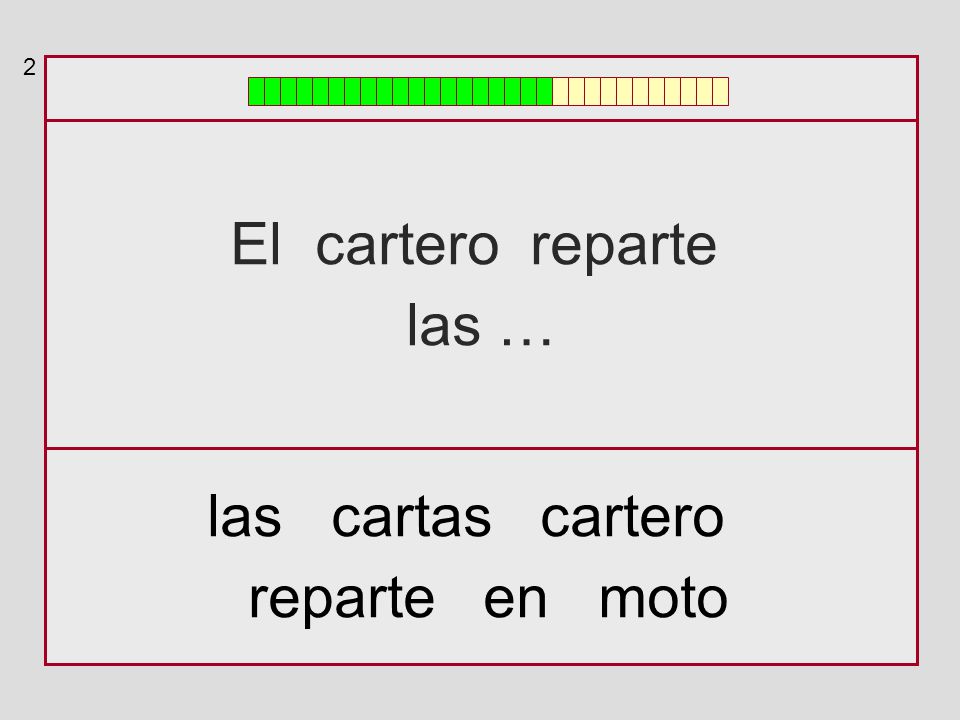 2 El cartero reparte las … las cartas cartero reparte en moto