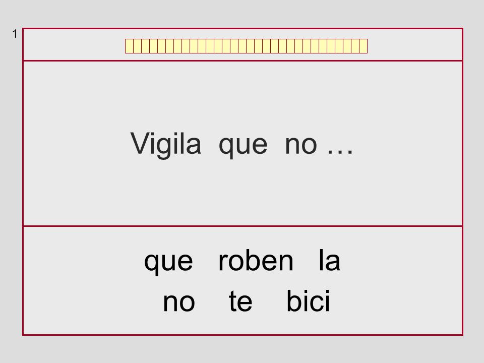 1 Vigila que no … que roben la no te bici