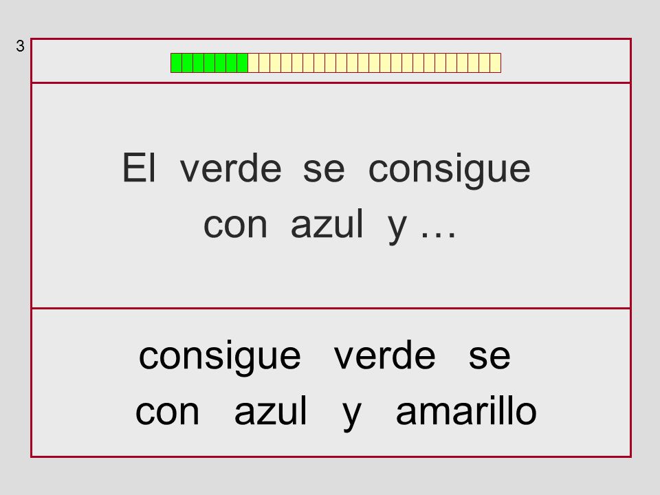 El verde se consigue con azul y … consigue verde se
