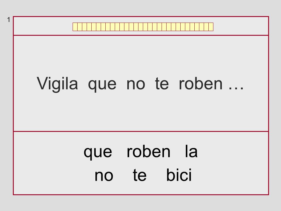 1 Vigila que no te roben … que roben la no te bici