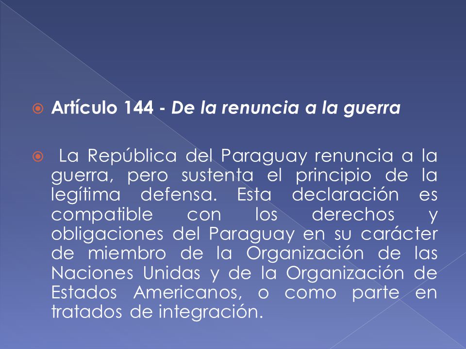 Artículo De la renuncia a la guerra