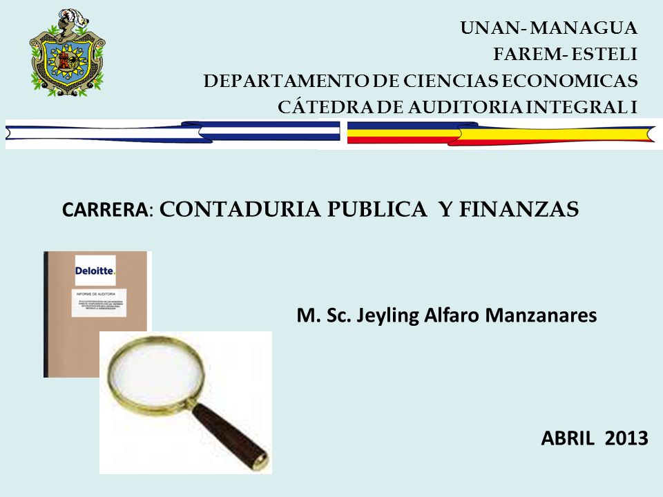 CARRERA: CONTADURIA PUBLICA Y FINANZAS