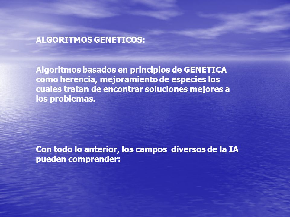 ALGORITMOS GENETICOS: