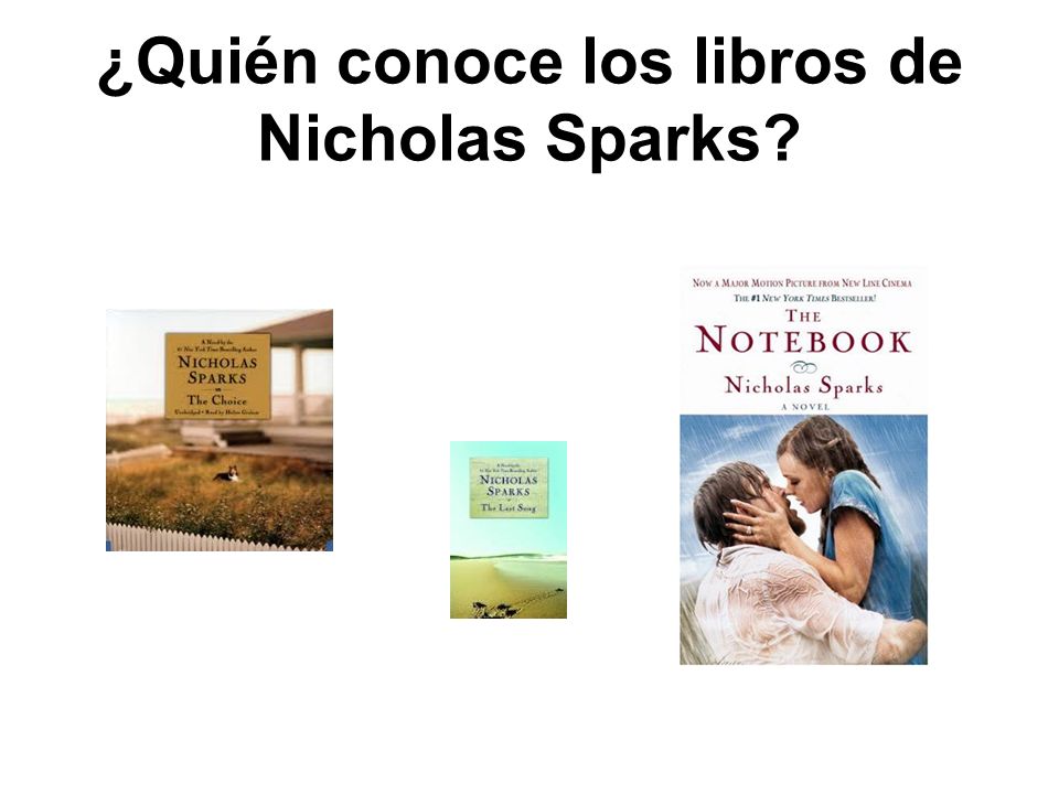 ¿Quién conoce los libros de Nicholas Sparks