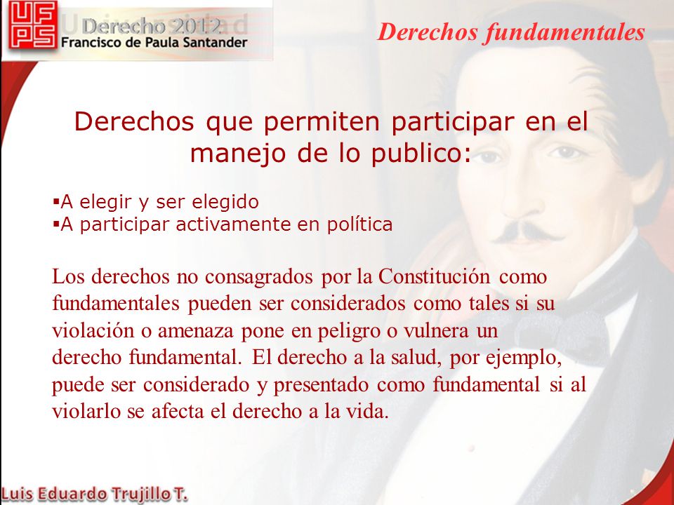 Derechos que permiten participar en el manejo de lo publico: