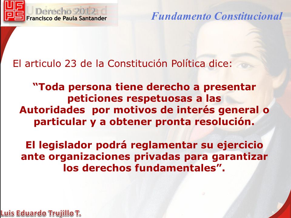 Toda persona tiene derecho a presentar peticiones respetuosas a las