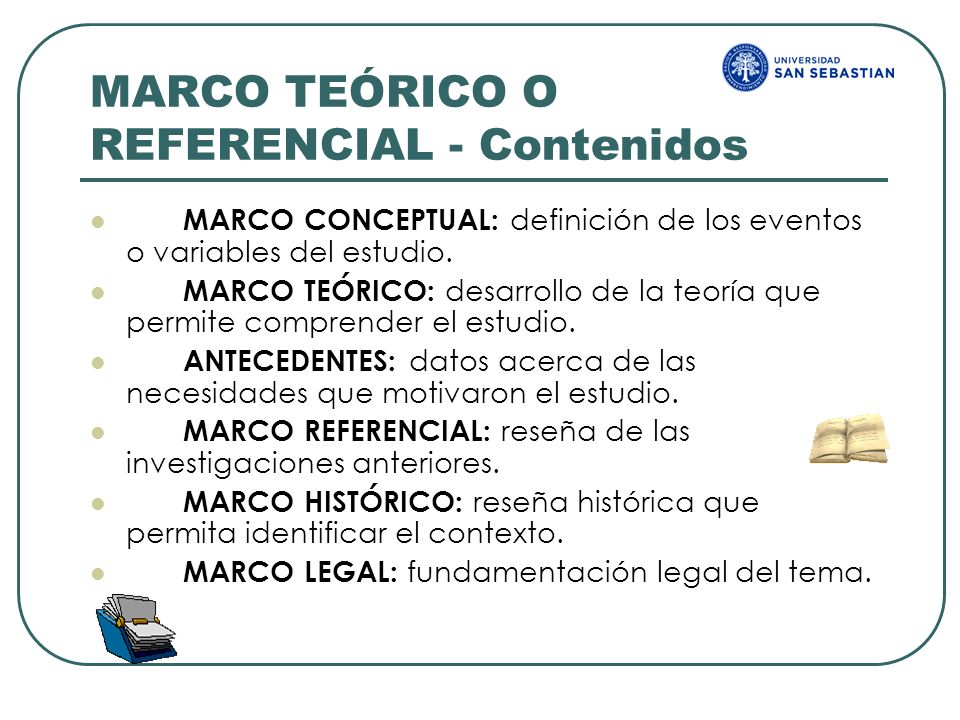 MARCO TEÓRICO O REFERENCIAL - Contenidos