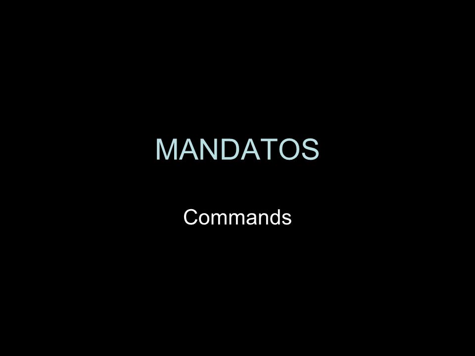 MANDATOS Commands