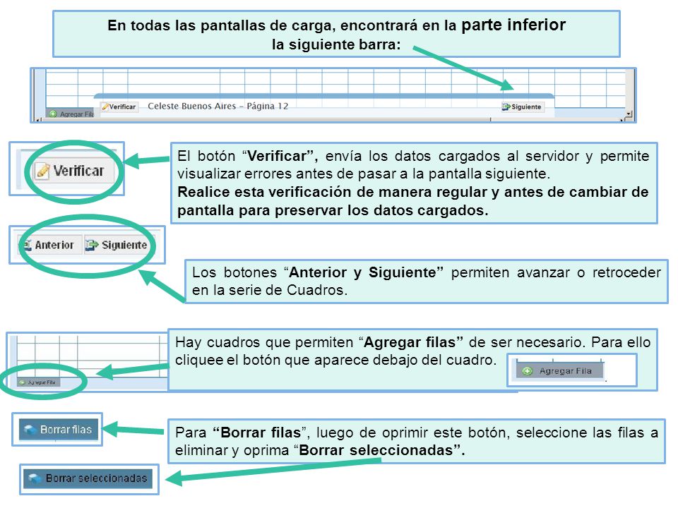 En todas las pantallas de carga, encontrará en la parte inferior