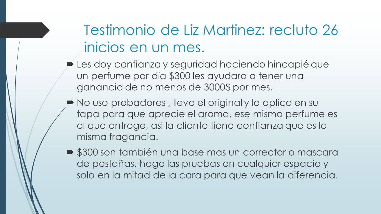 Testimonio de Liz Martinez: recluto 26 inicios en un mes.