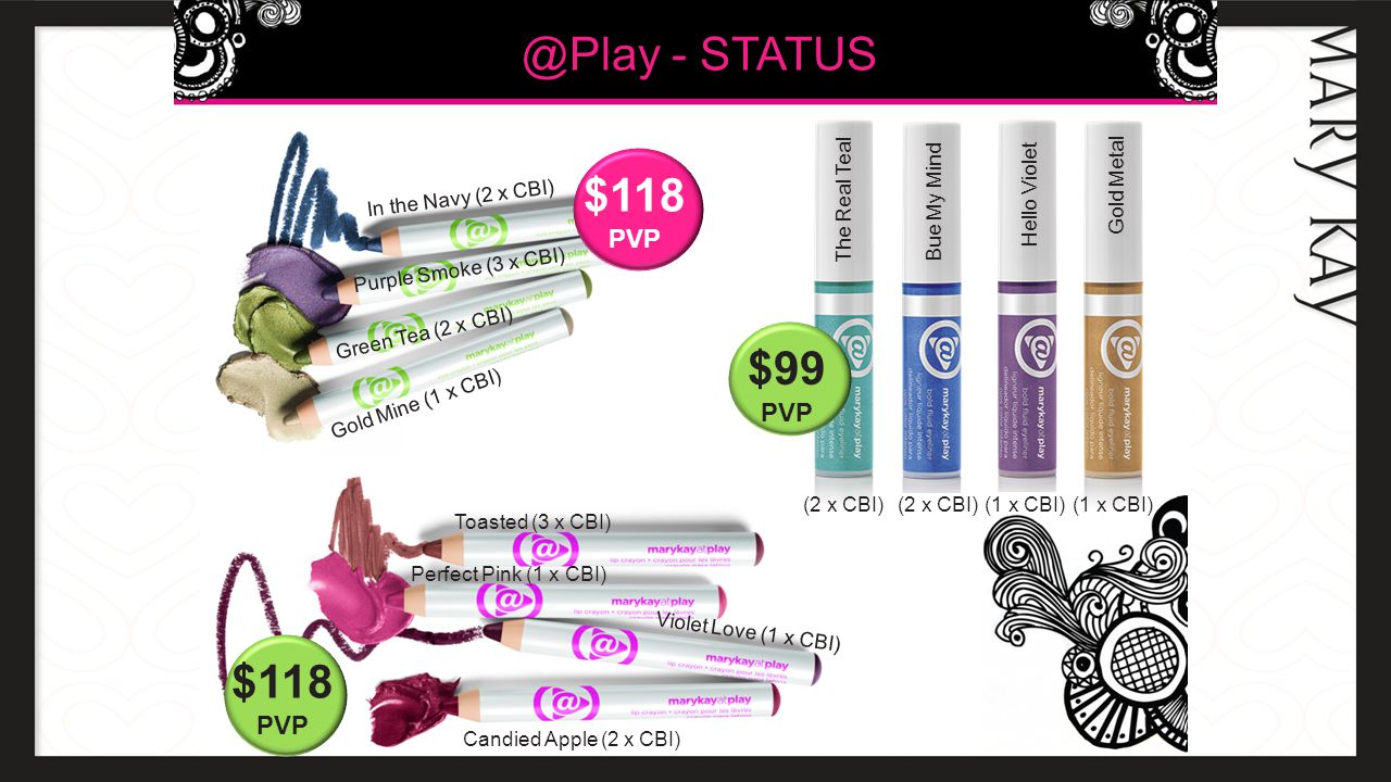 @Play - STATUS $118 $99 $118 PVP PVP PVP The Real Teal Gold Metal