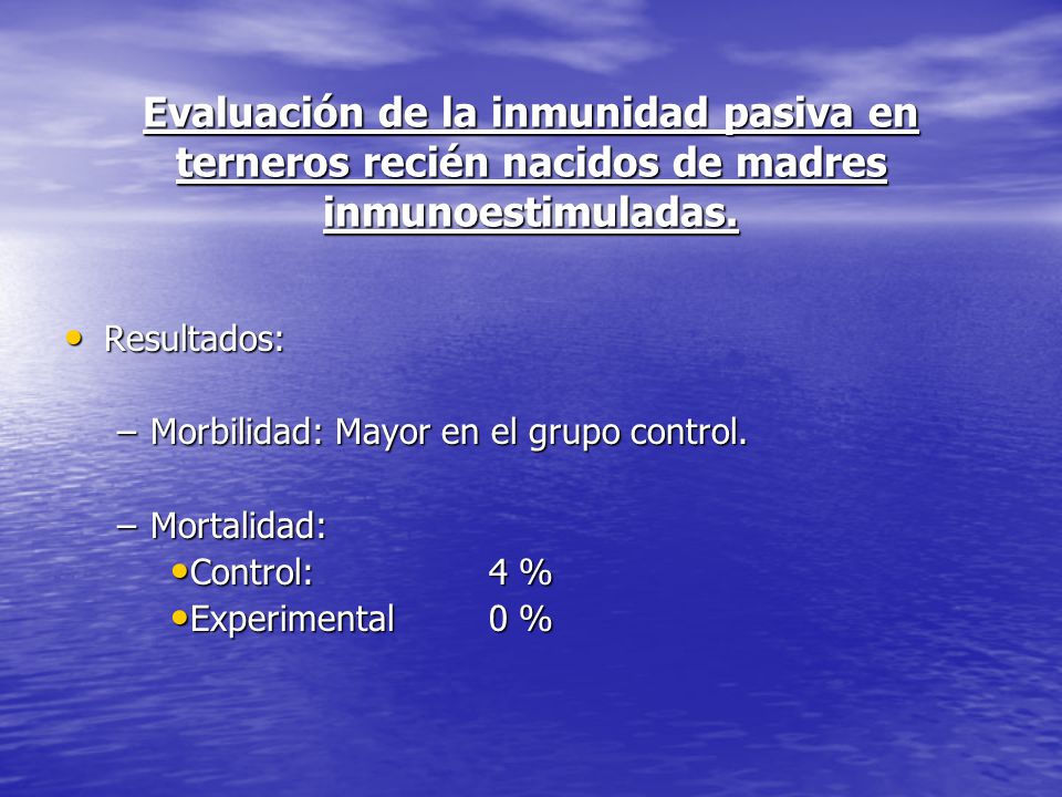 Evaluación de la inmunidad pasiva en terneros recién nacidos de madres inmunoestimuladas.
