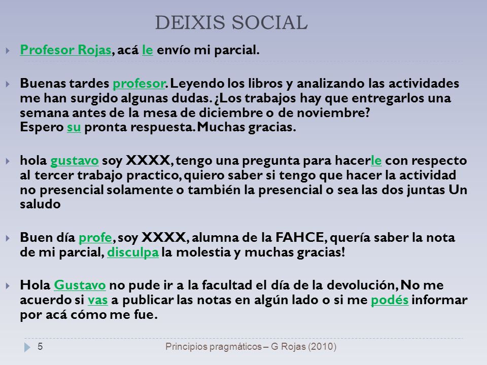 DEIXIS SOCIAL Profesor Rojas, acá le envío mi parcial.