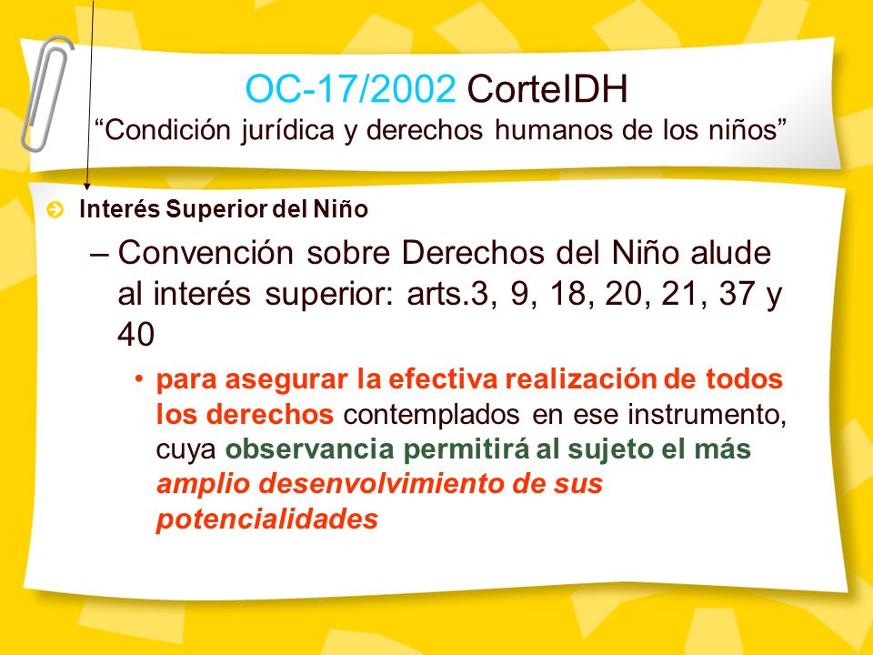 OC-17/2002 CorteIDH Condición jurídica y derechos humanos de los niños