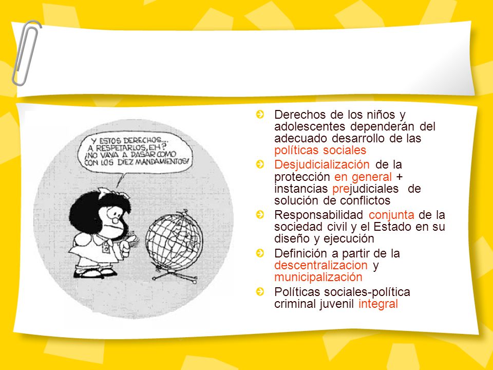 Derechos de los niños y adolescentes dependerán del adecuado desarrollo de las políticas sociales