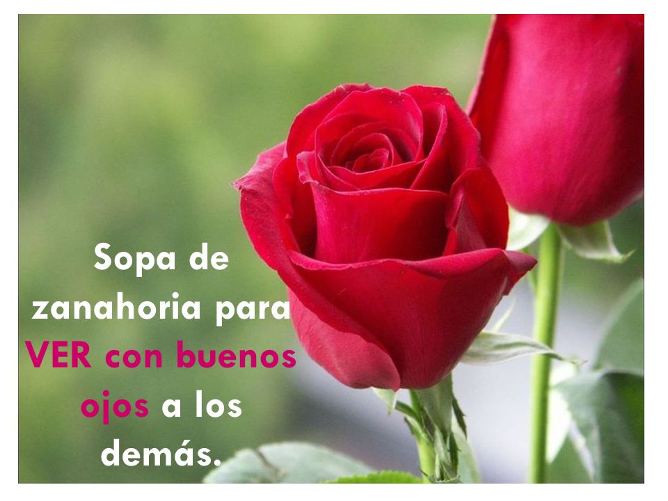 Sopa de zanahoria para VER con buenos ojos a los demás.