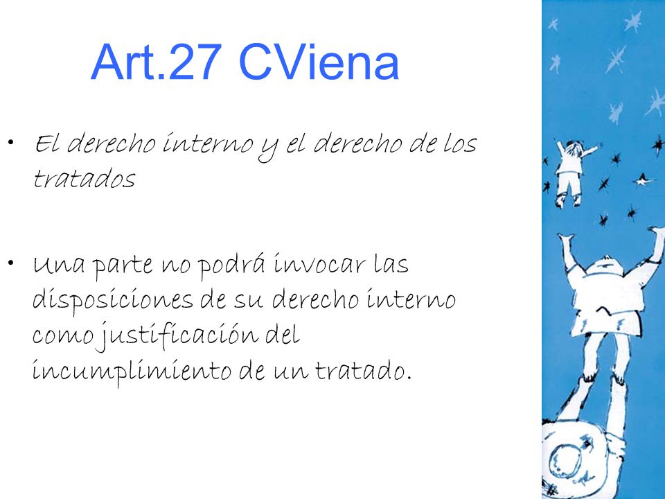 Art.27 CViena El derecho interno y el derecho de los tratados