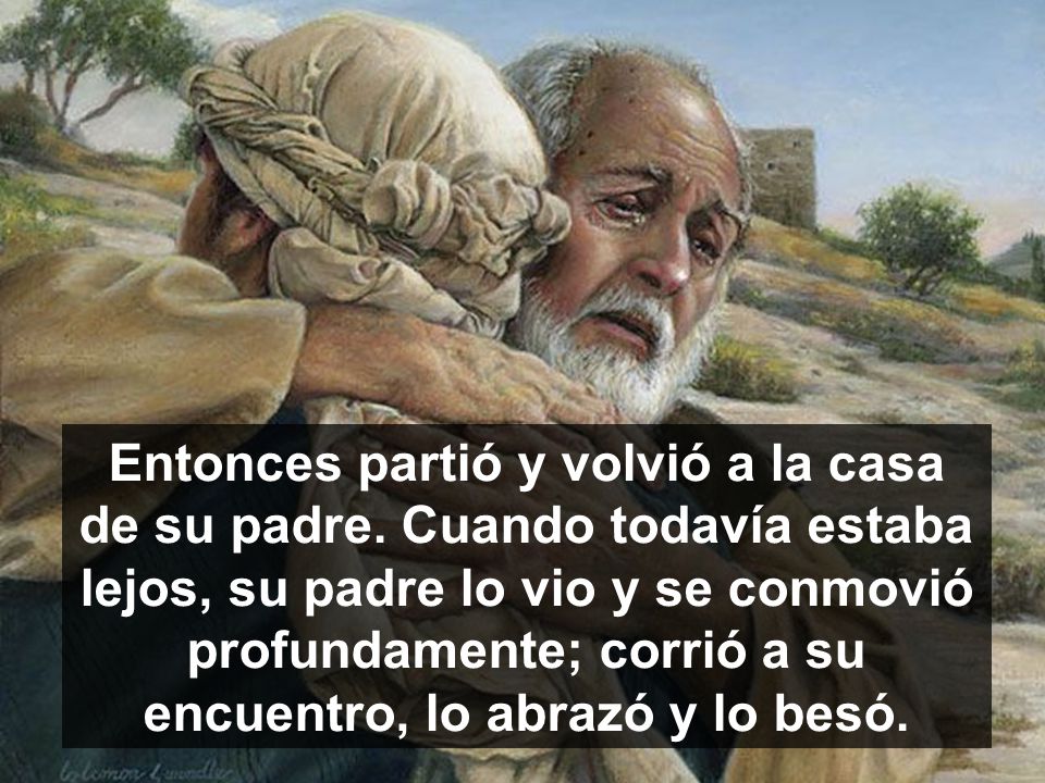 Entonces partió y volvió a la casa de su padre