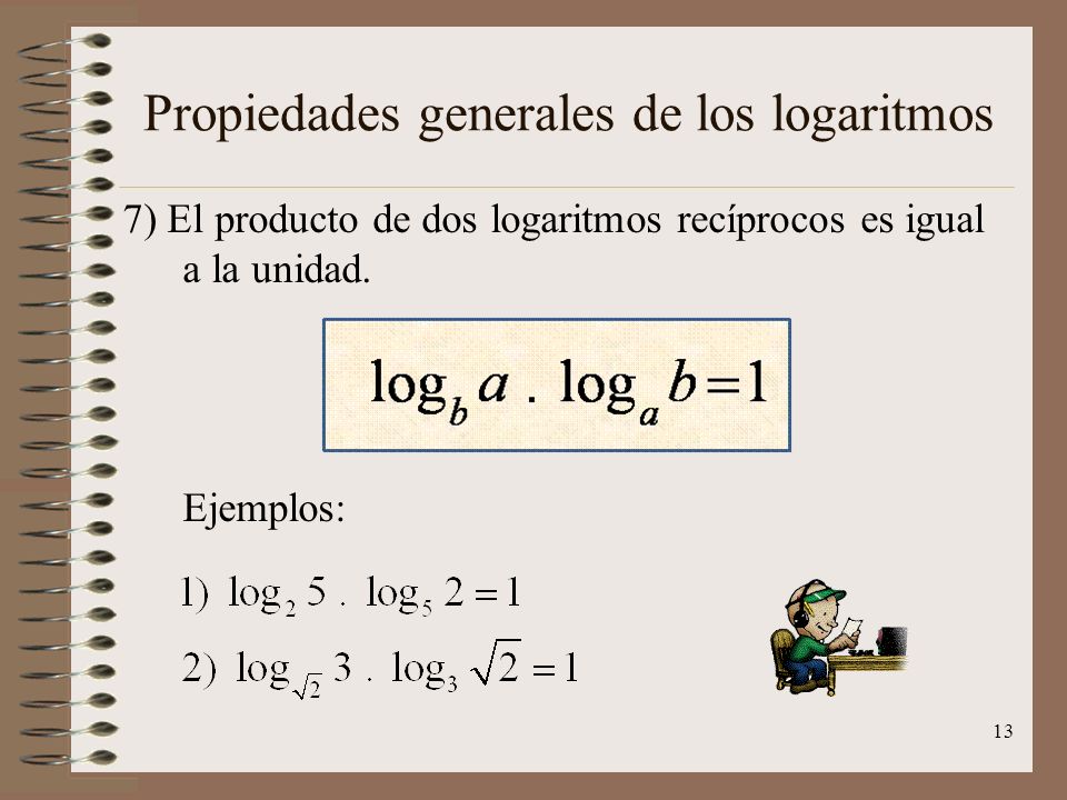 Propiedades generales de los logaritmos