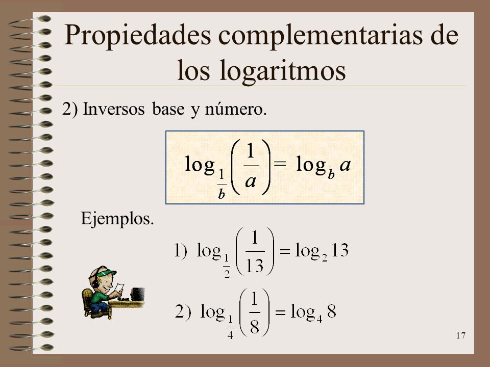 Propiedades complementarias de los logaritmos