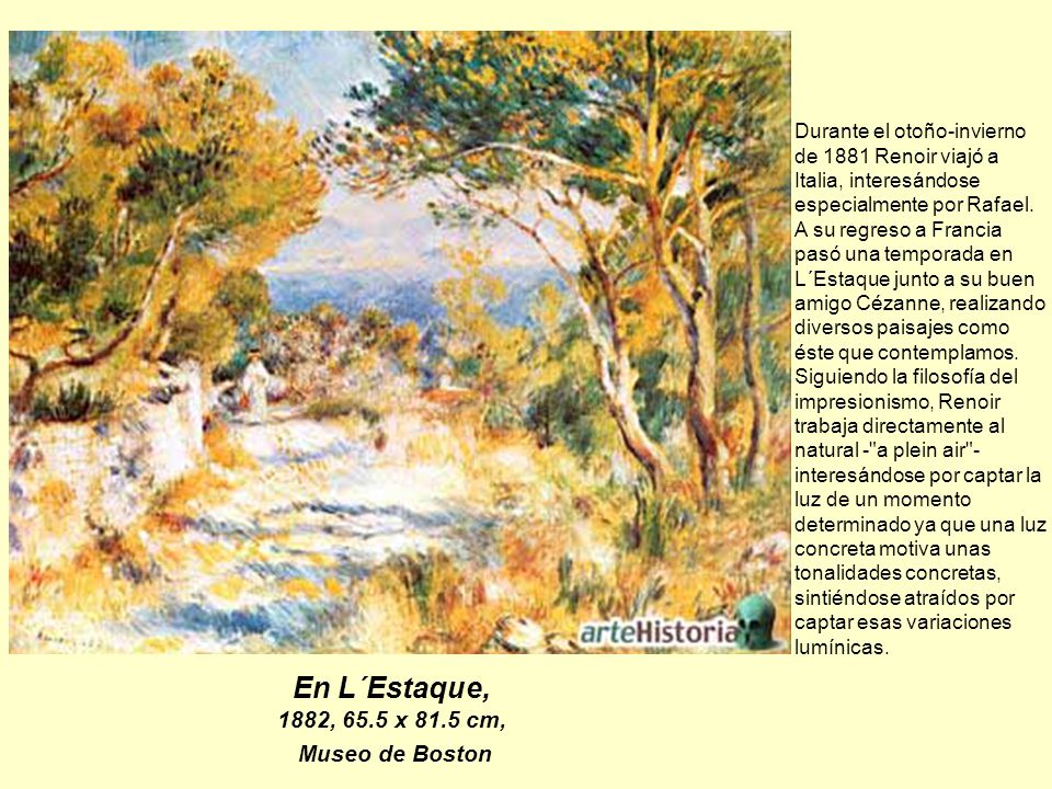 En L´Estaque, 1882, 65.5 x 81.5 cm, Museo de Boston