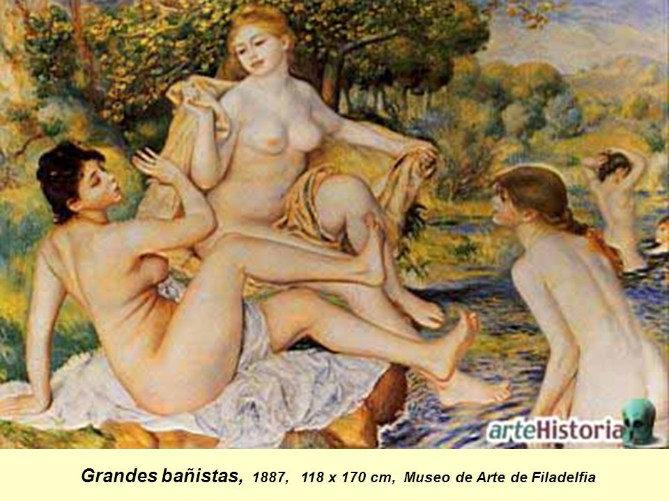 Grandes bañistas, 1887, 118 x 170 cm, Museo de Arte de Filadelfia