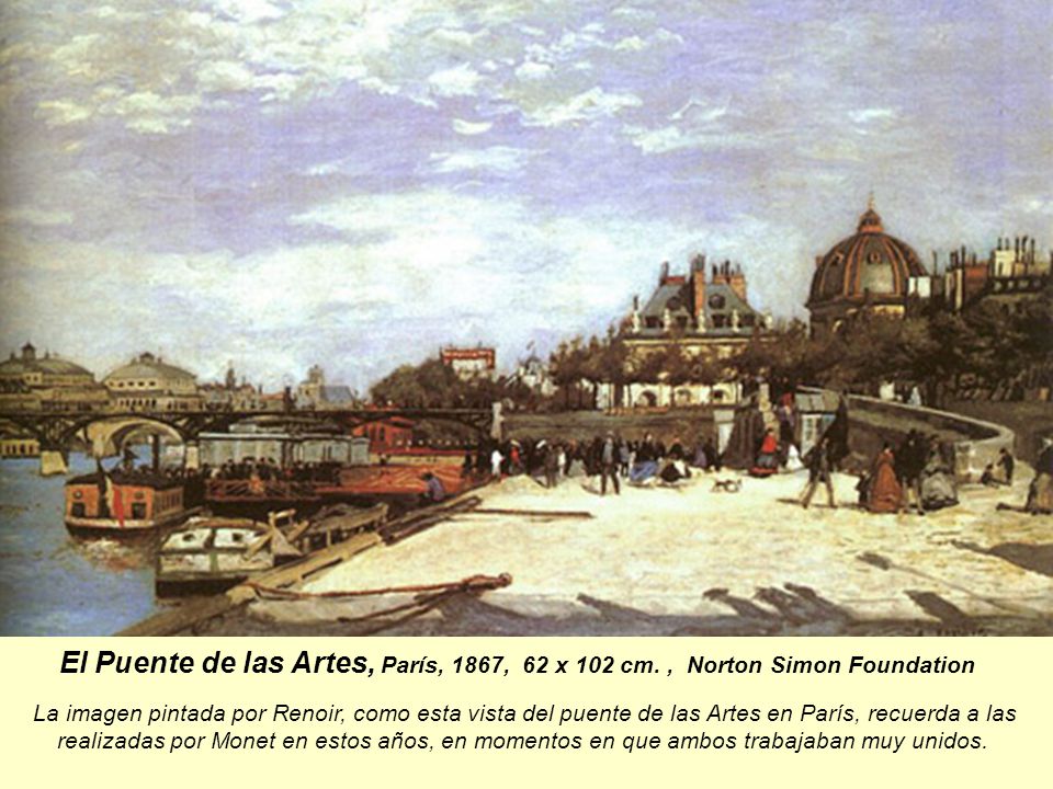 El Puente de las Artes, París, 1867, 62 x 102 cm