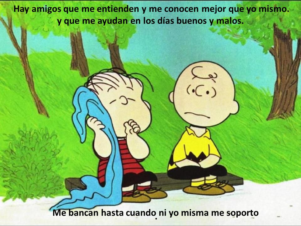 Hay amigos que me entienden y me conocen mejor que yo mismo