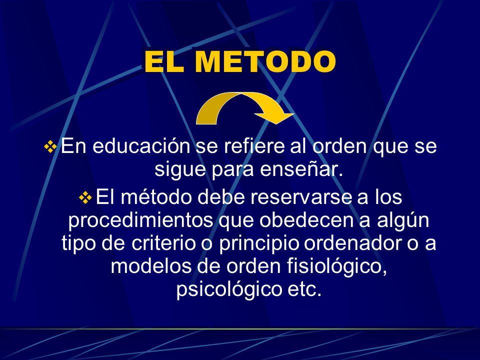 En educación se refiere al orden que se sigue para enseñar.
