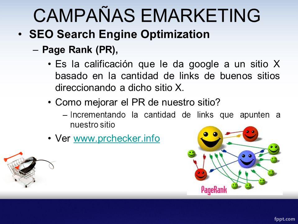 CAMPAÑAS EMARKETING SEO Search Engine Optimization Page Rank (PR),