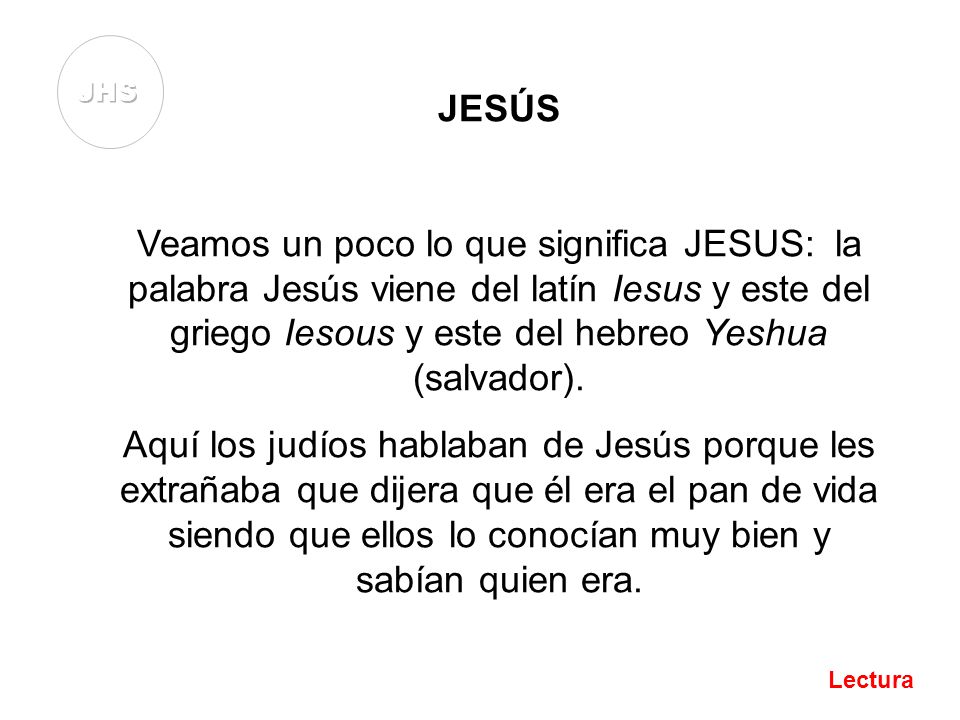 JHS JESÚS.
